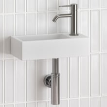 Sabina 405mm Gloss White Left Bowl Wall Hung Basin
